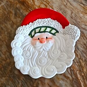 FITZ AND FLOYD Stocking Stuffers Santa Plate Dish